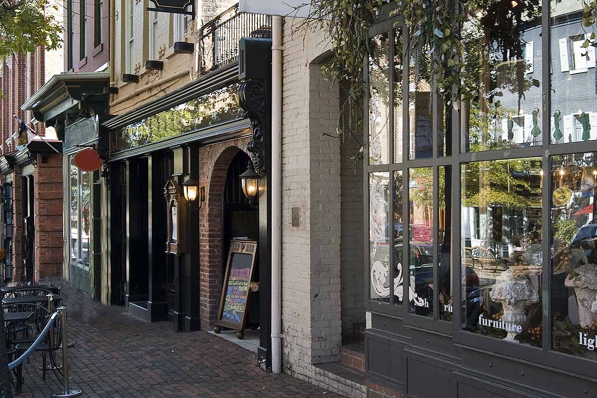 Retail shops on main street