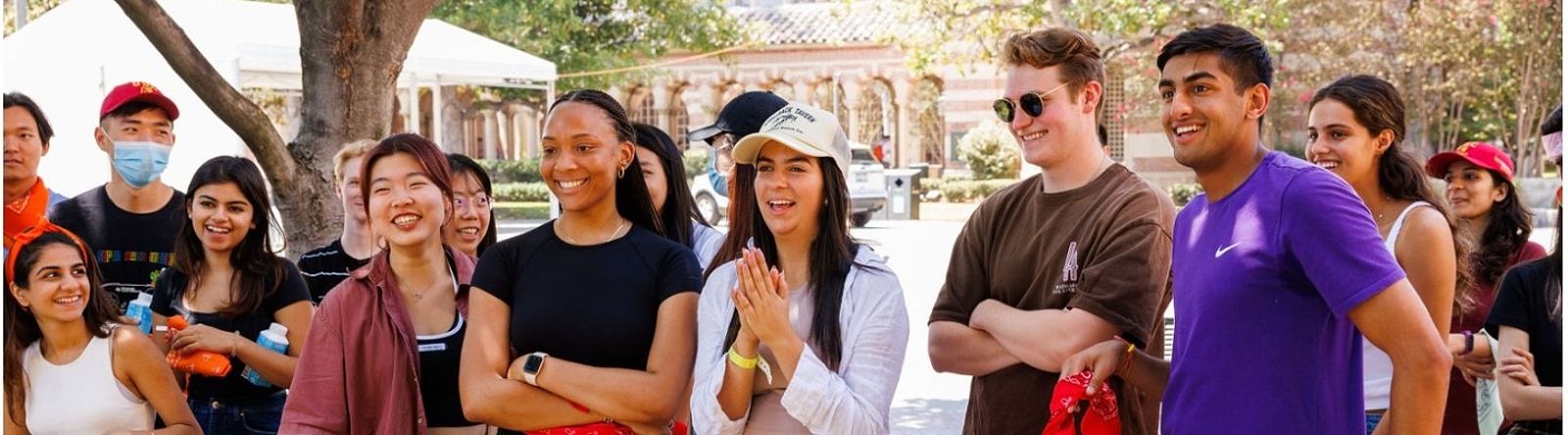 Students from USC Marshall MS Finance program during a team building event