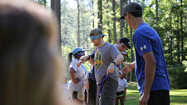 Students learning leadership skills